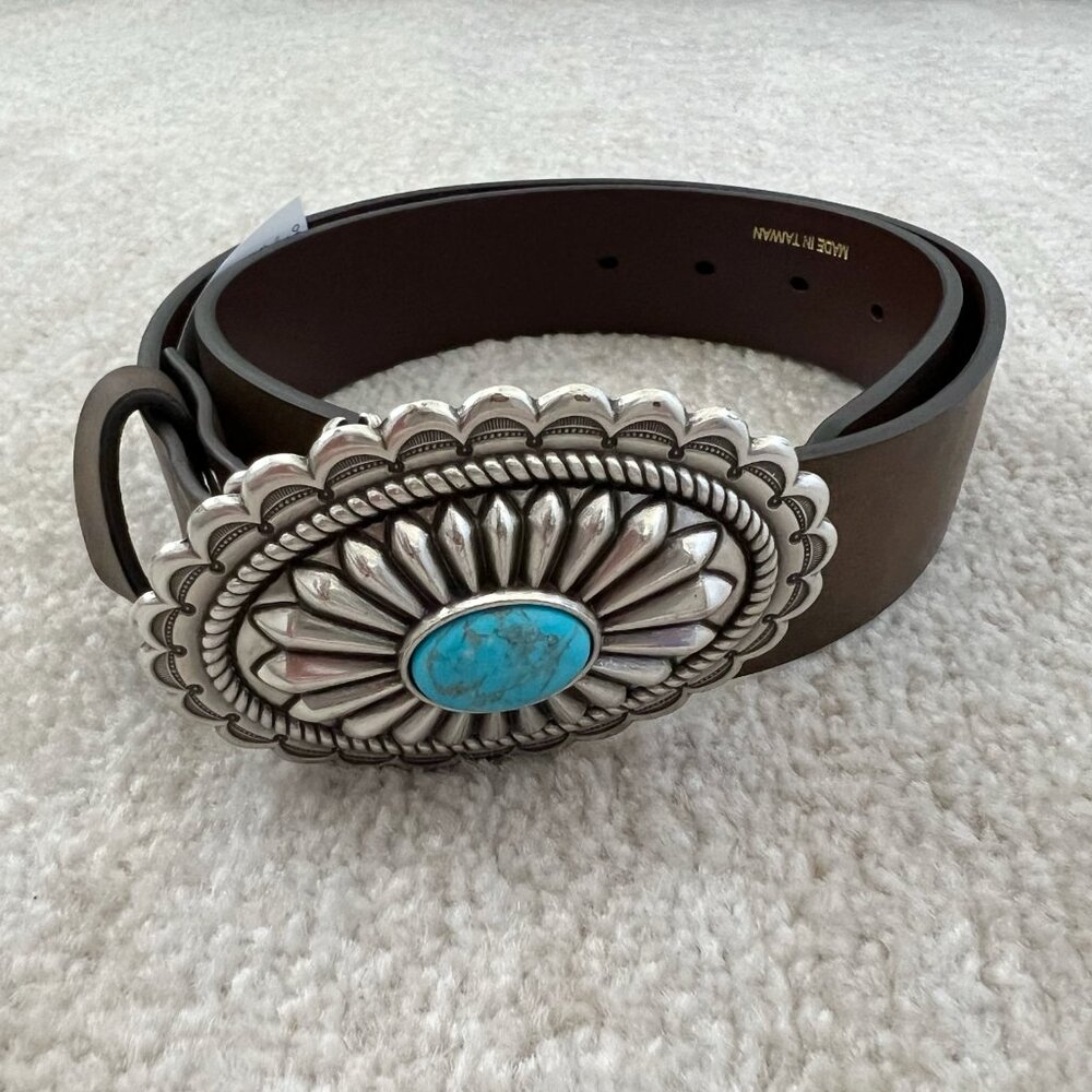 NWT Ariat Turquoise Western Buckle Belt S